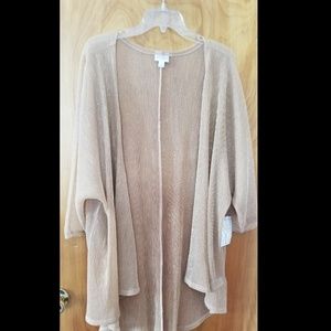 NWT - LuLaRoe Lindsay Kimono - Gold Sparkle